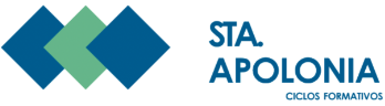 Un logo azul y verde para esta apología de los ciclos de formación.