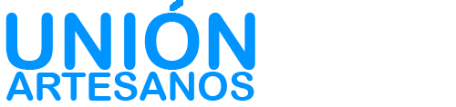 Un logotipo azul y blanco para Union Artesans.