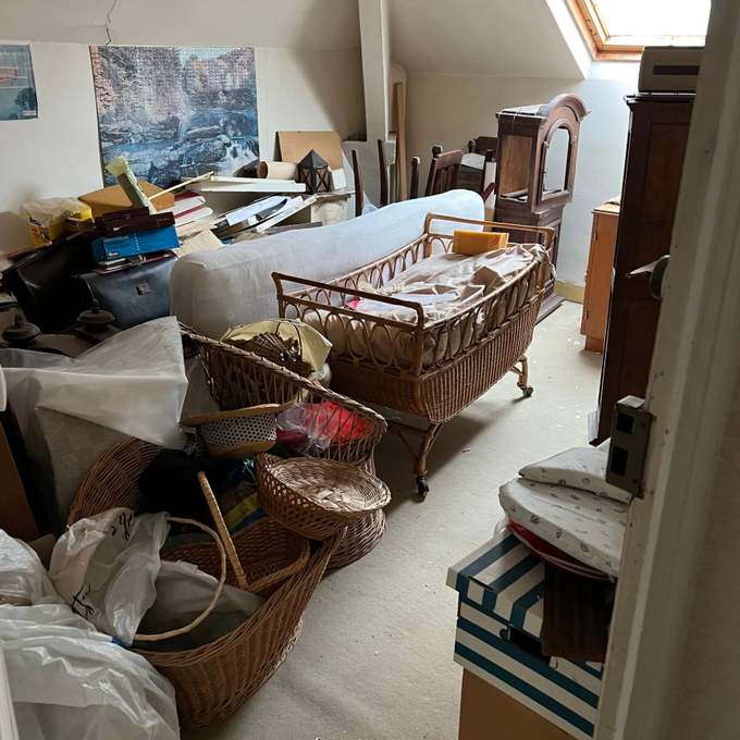 Une chambre à débarrasser