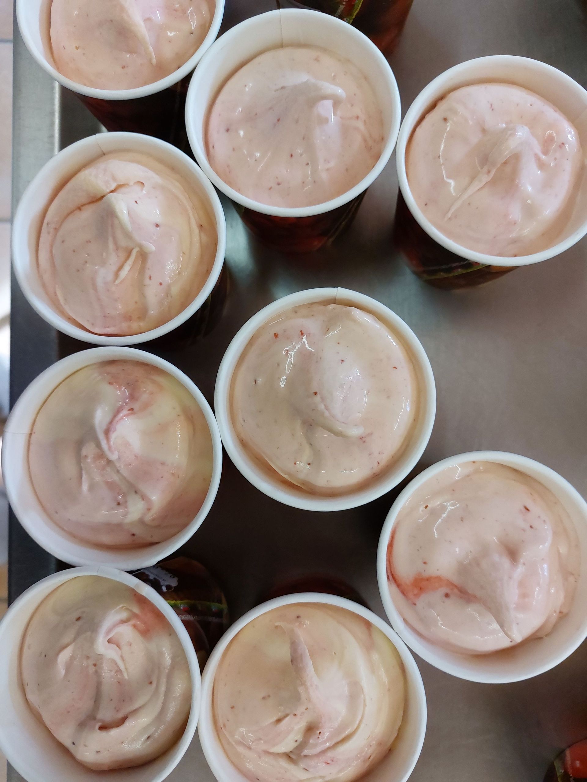 pots de glaces à la crème