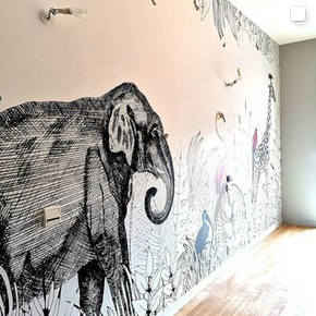 Papier peint avec des animaux
