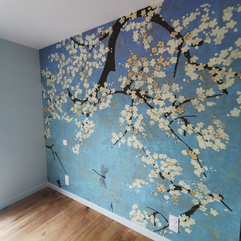 Papier peint fleuri