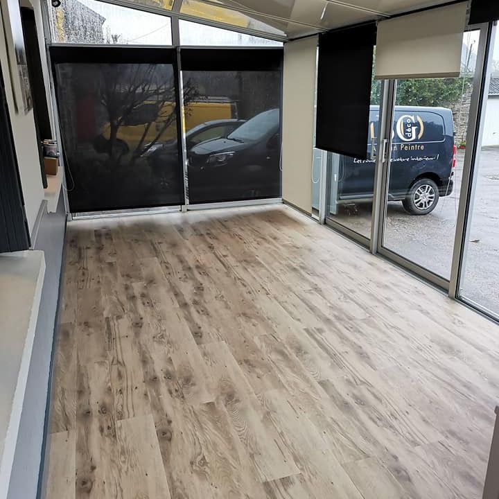 Pose de parquet dans des locaux professionnels