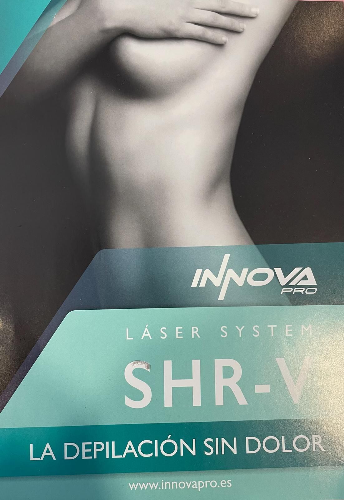 Un póster del sistema láser Innova SHR-V