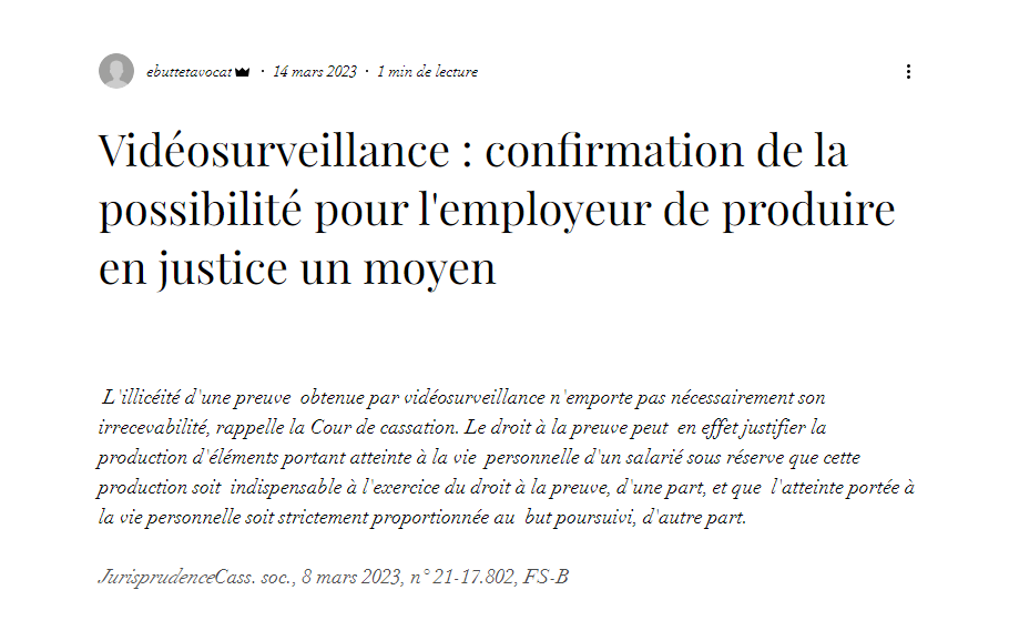 Article de presse 14 mars