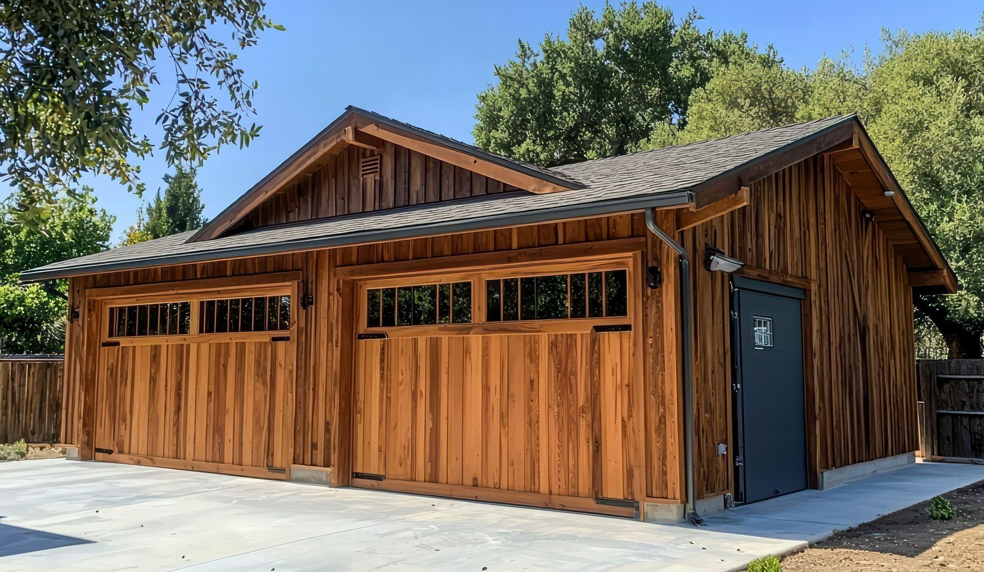 Un garage en bois