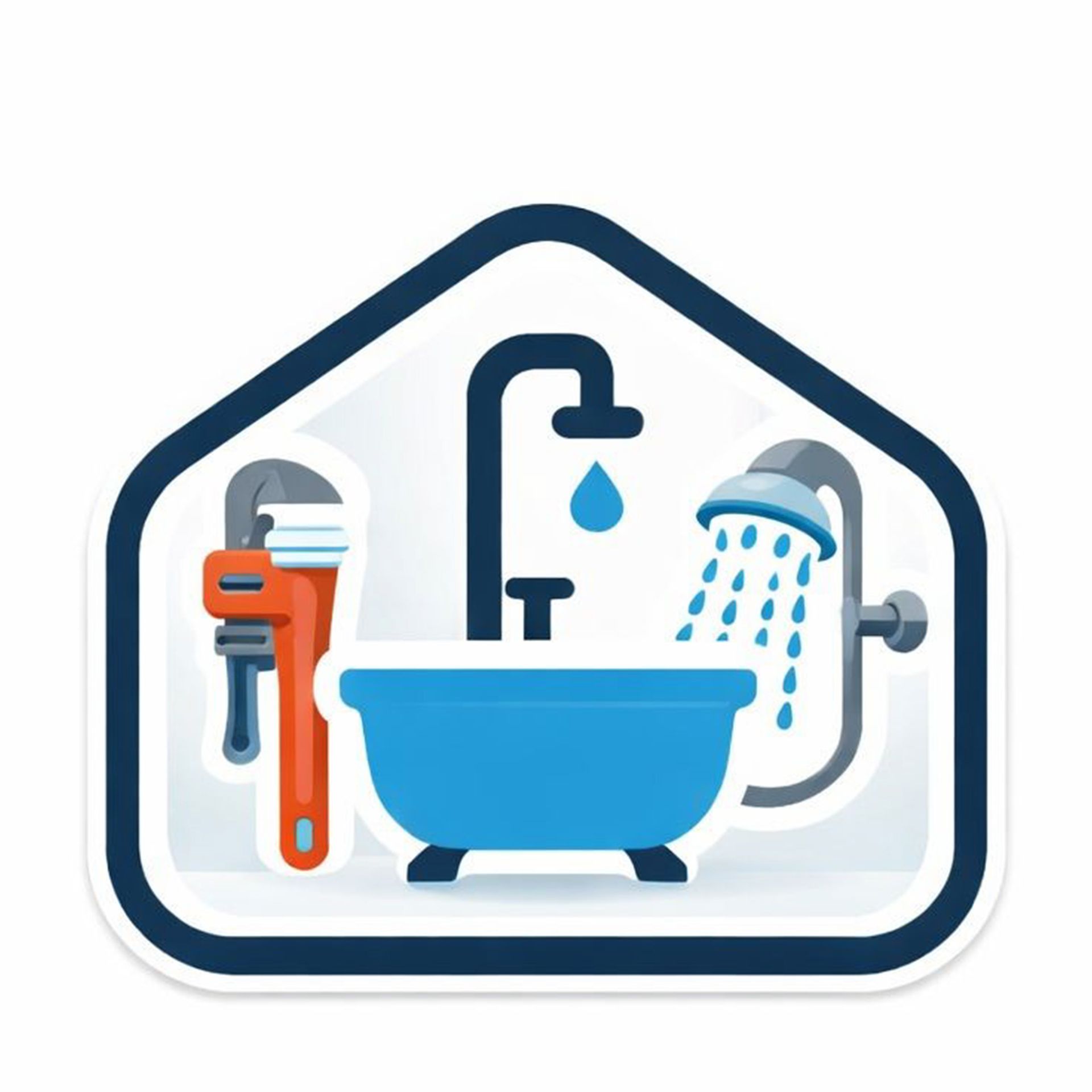 Sanitärinstallation im Badezimmer mit Dusche, Waschbecken und Armaturen