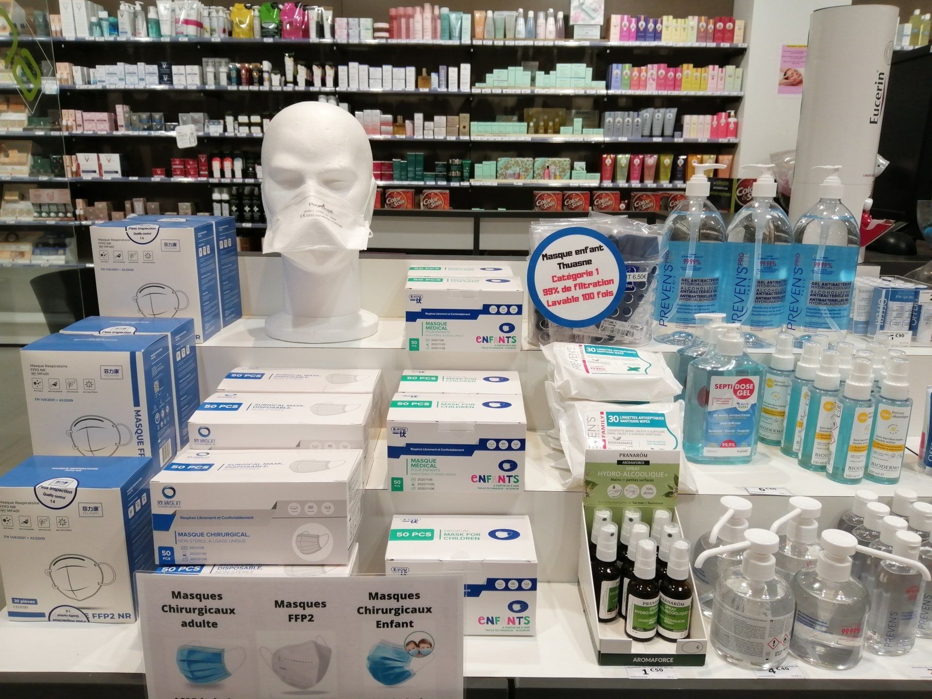 Masques et gel hydroalcoolique