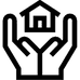 Homeway Icon Haus und Hände