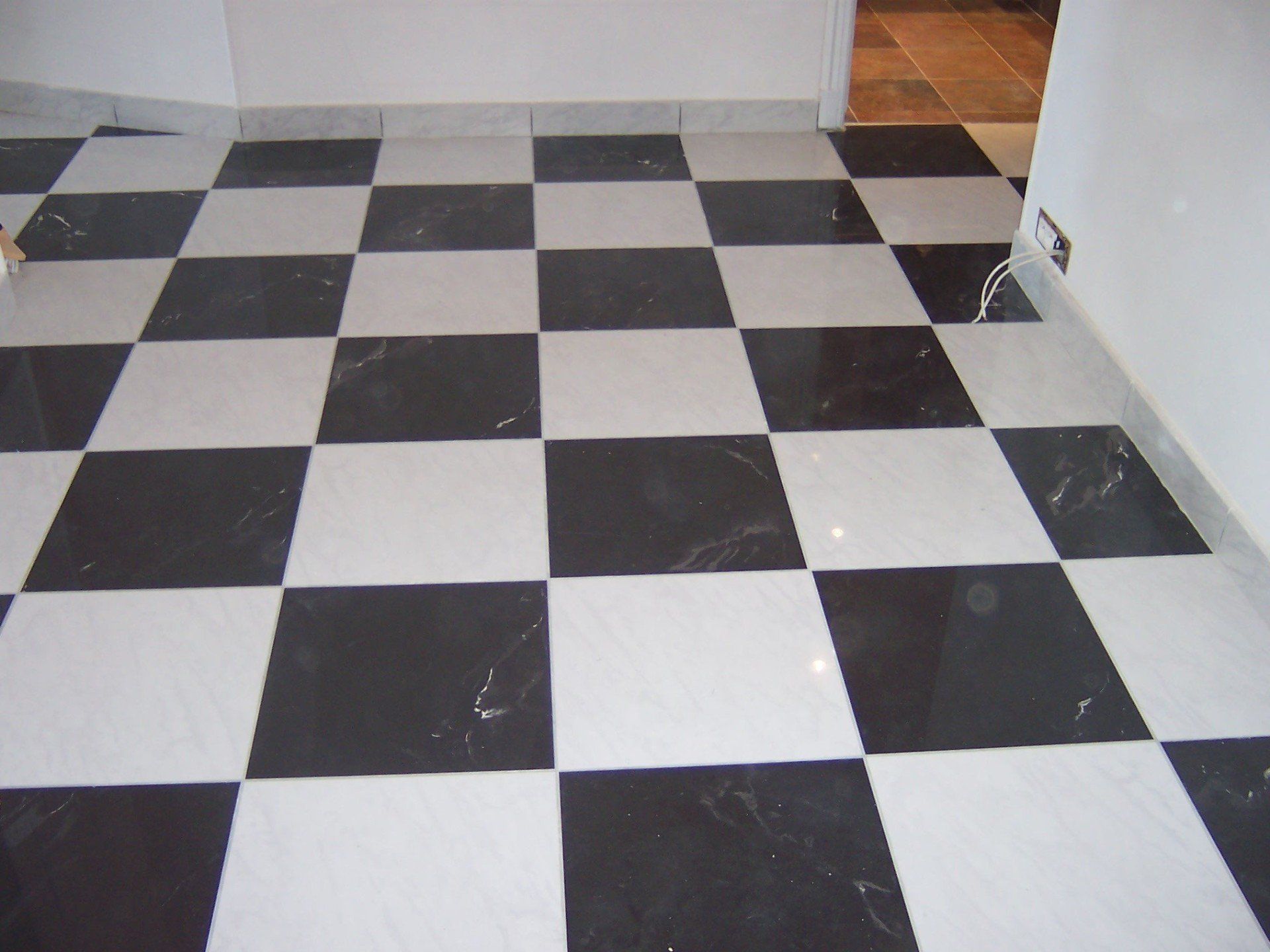 Hall d'entrée en damier