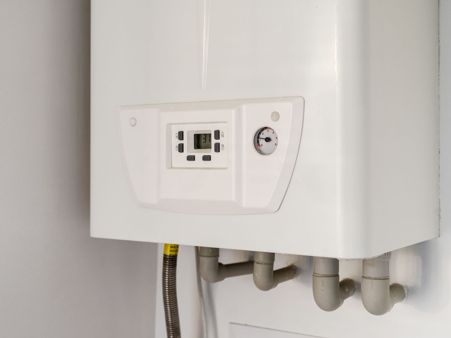 Chaudière à gaz blanche