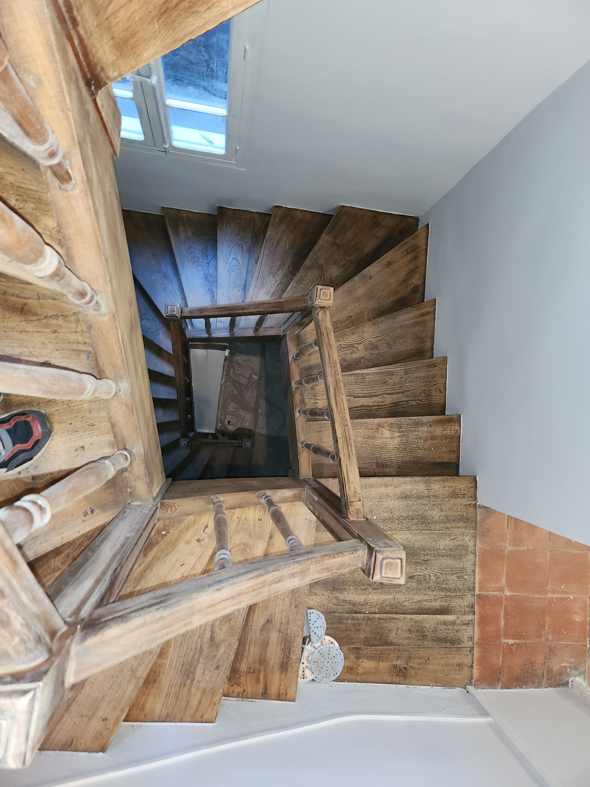 Escaliers en colimaçon vu d'en haut