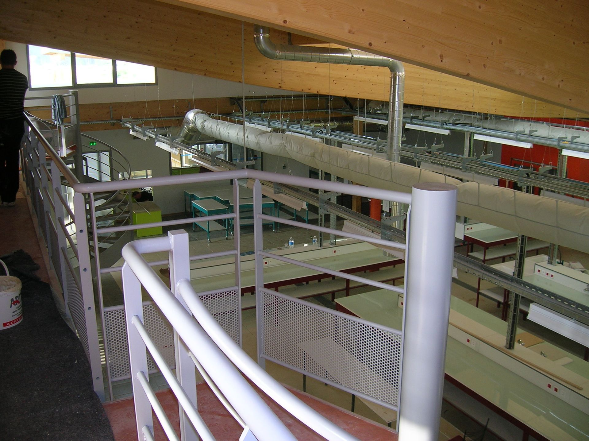 Intérieur d'une entreprise vu d'en haut