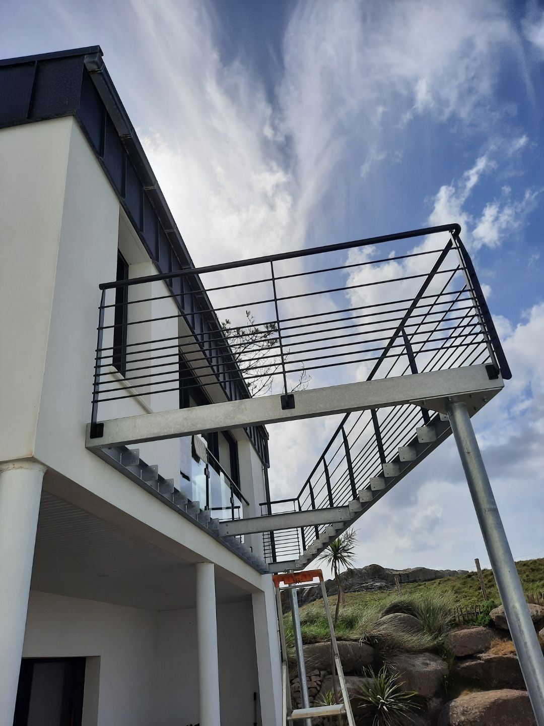 Pose de garde-corps extérieurs