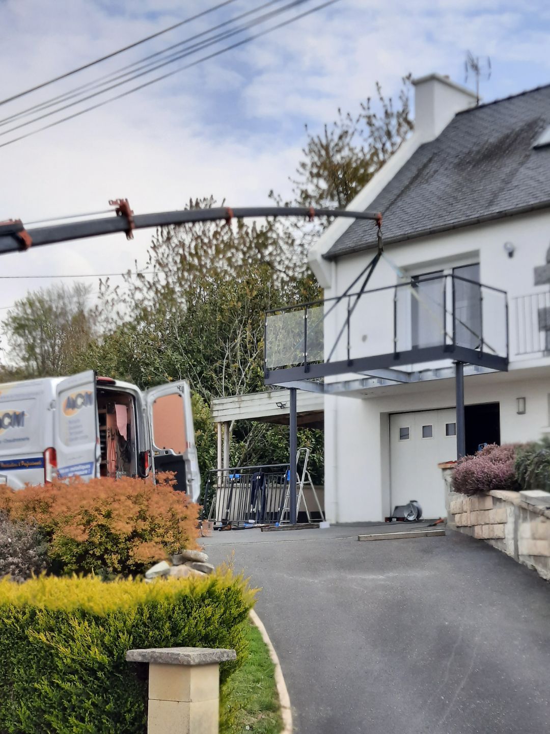 Pose de garde-corps extérieur