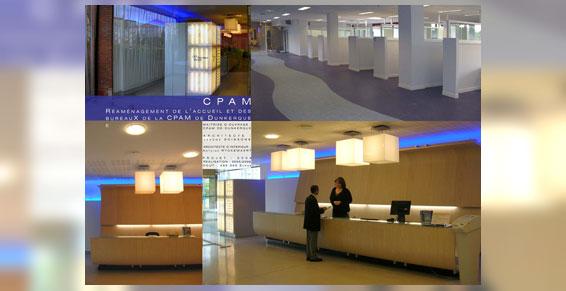 Aménagement de l'accueil de la CPAM Dunkerque