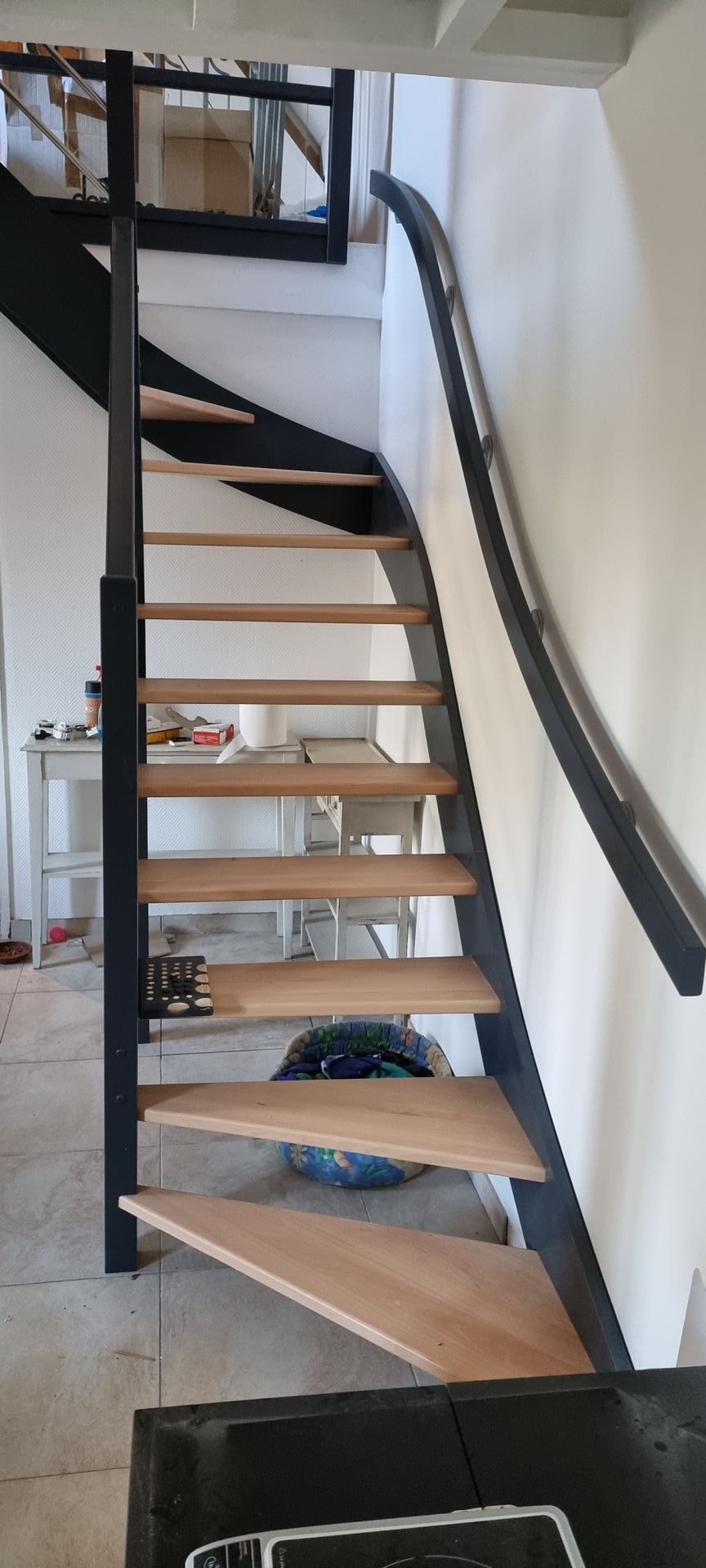 Escalier en fer et bois