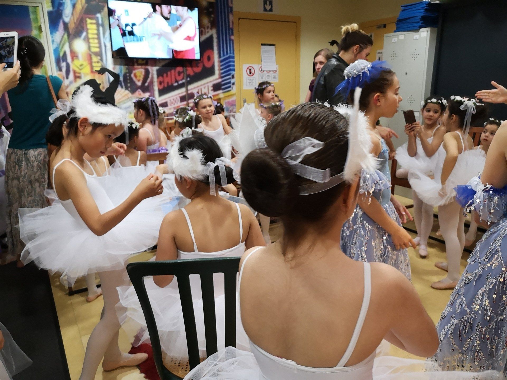 Préparation avant de monter sur scène