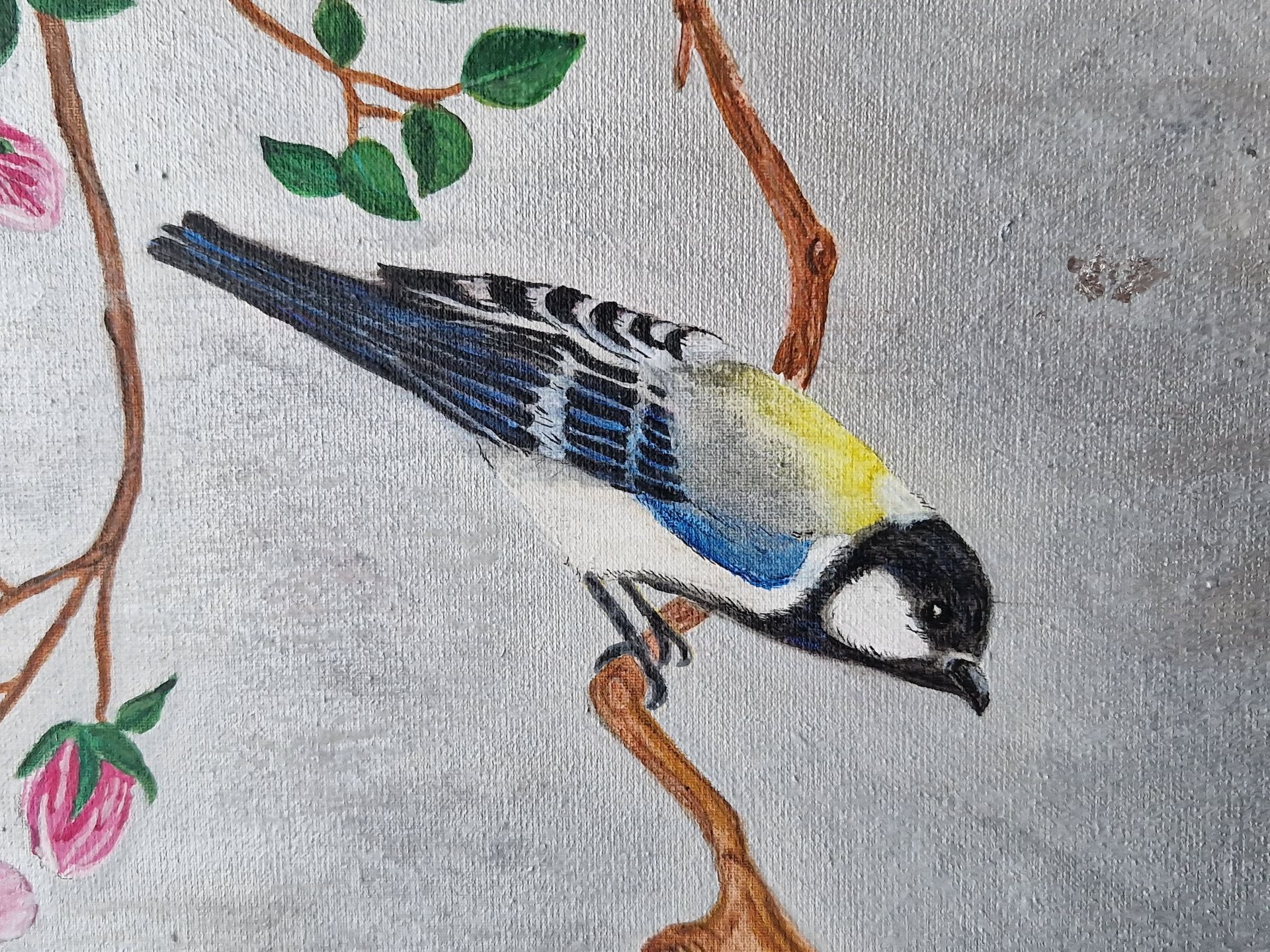 painting of a japanese tit
