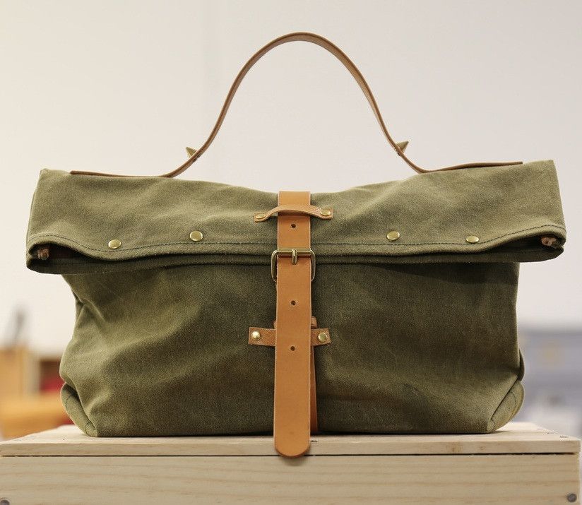 lunch bag made from old military tarp