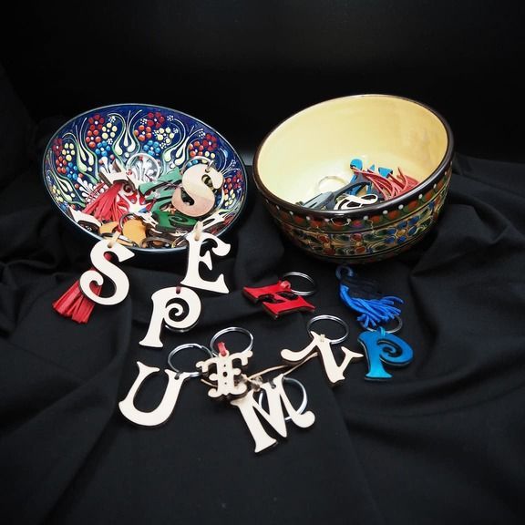 monogramm keychains