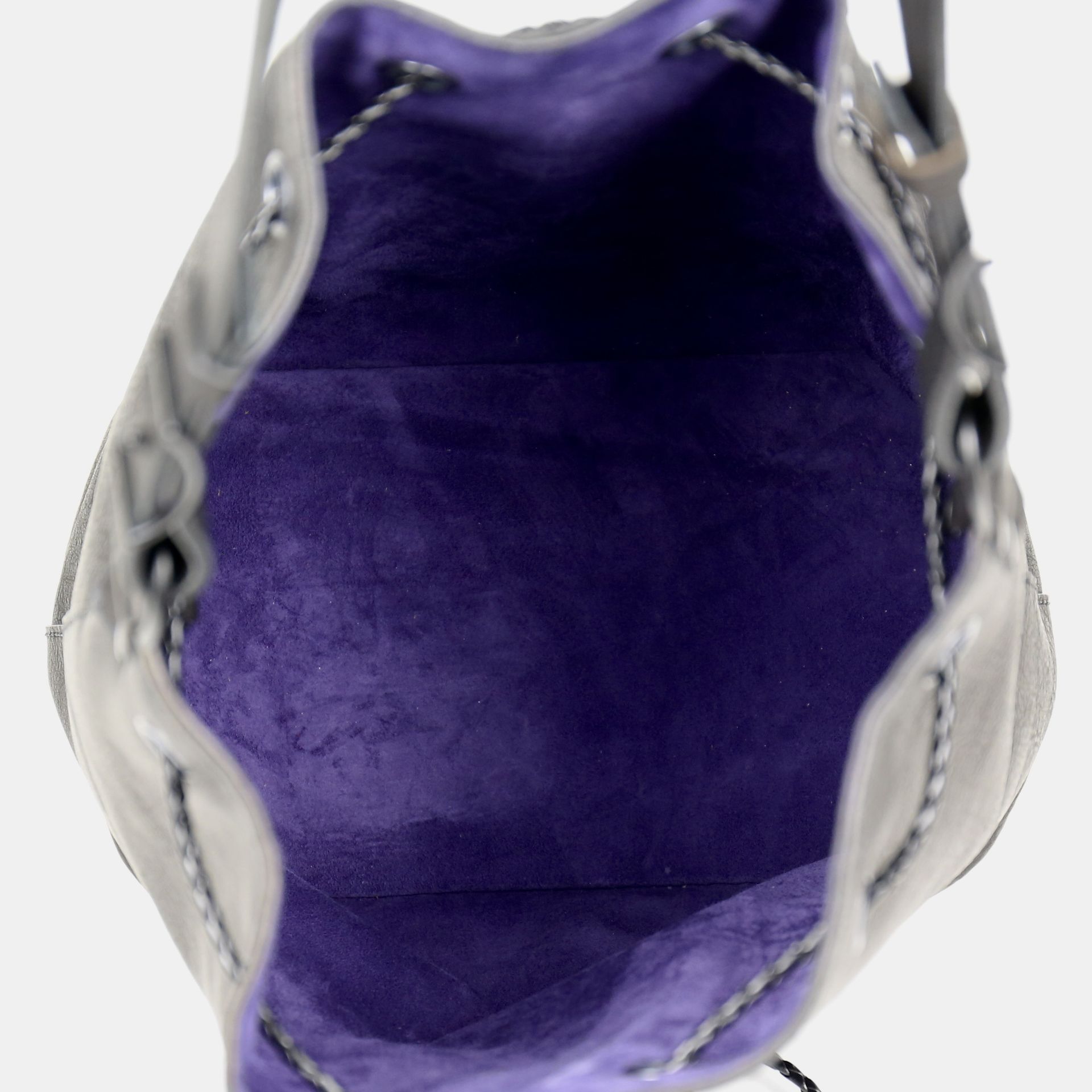 top view of deep purple lining