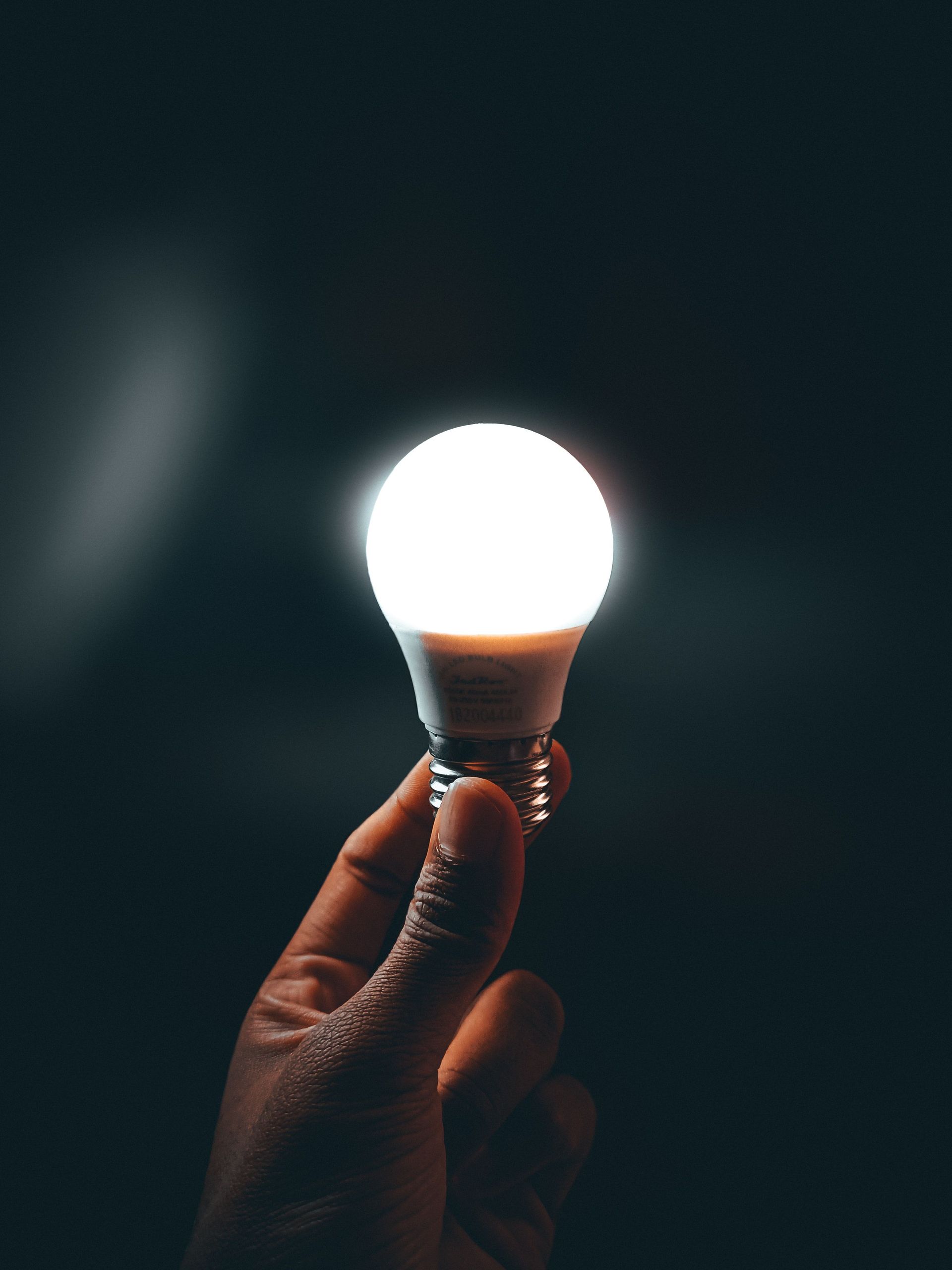 glowing light bulb