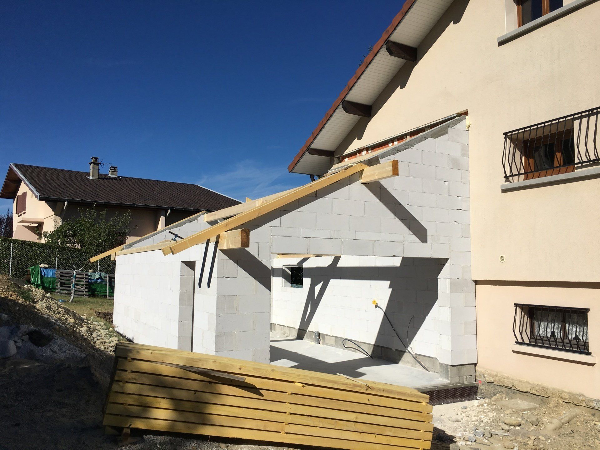 Création de garage avant