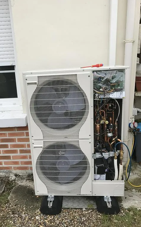 Photo d'un chauffage en extérieur