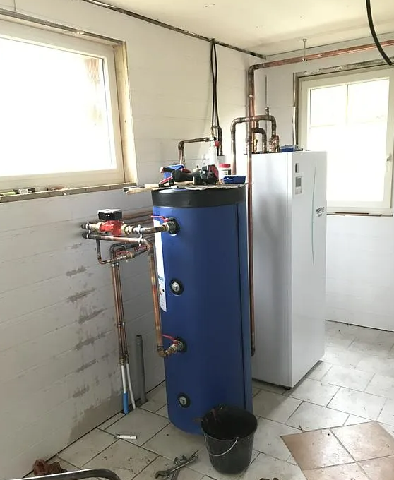 PAC air/eau en intérieur