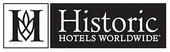 Logo von Historic Hotels Worldwide mit stilisiertem „H“- und „M“-Symbol und Text.