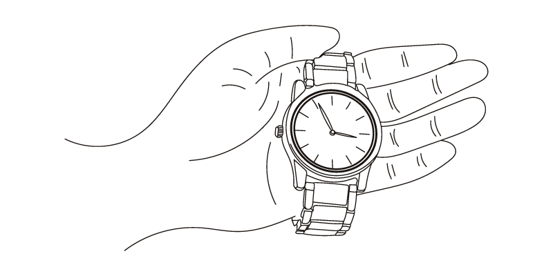 Illustration : regarder sa montre