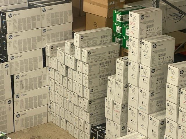 Stock de toners de la marque HP