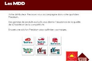 Capture d'écran gamme du service Precisium.