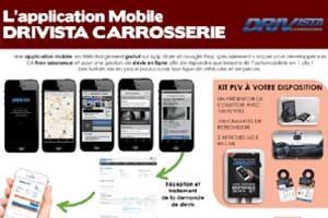 Capture d'écran sur différents mobiles de la solution Drivista..