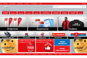 Capture d'écran du site pour la signalétique d'entreprise.