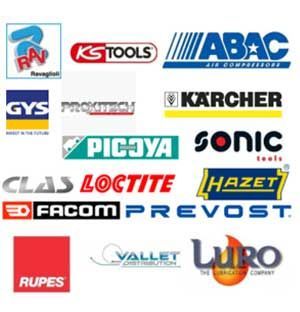Planche de logos des partenaires pour l'outillage.
