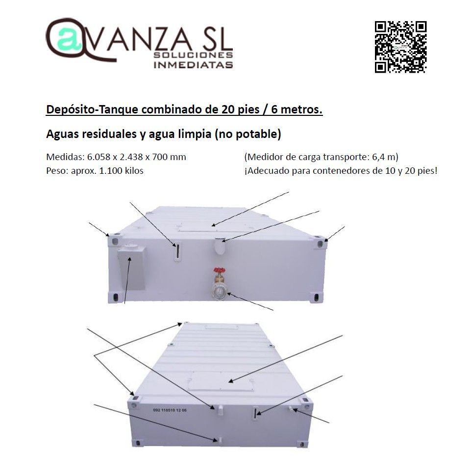 Deposito Tanque séptico de 20 pies