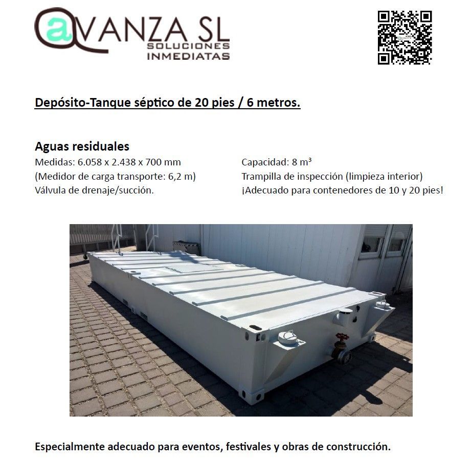 Deposito tanque combinado 20 pies