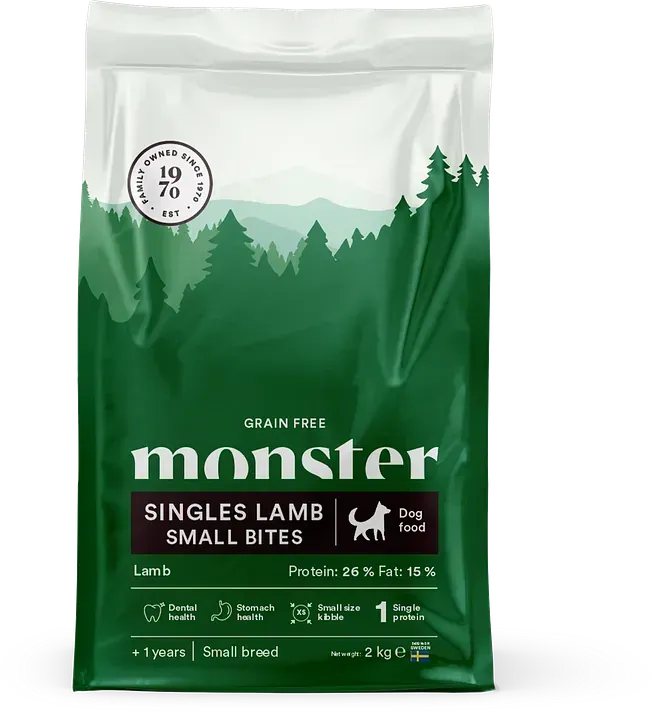 Monster Dog Grain Free Singles Lamb Small Bites