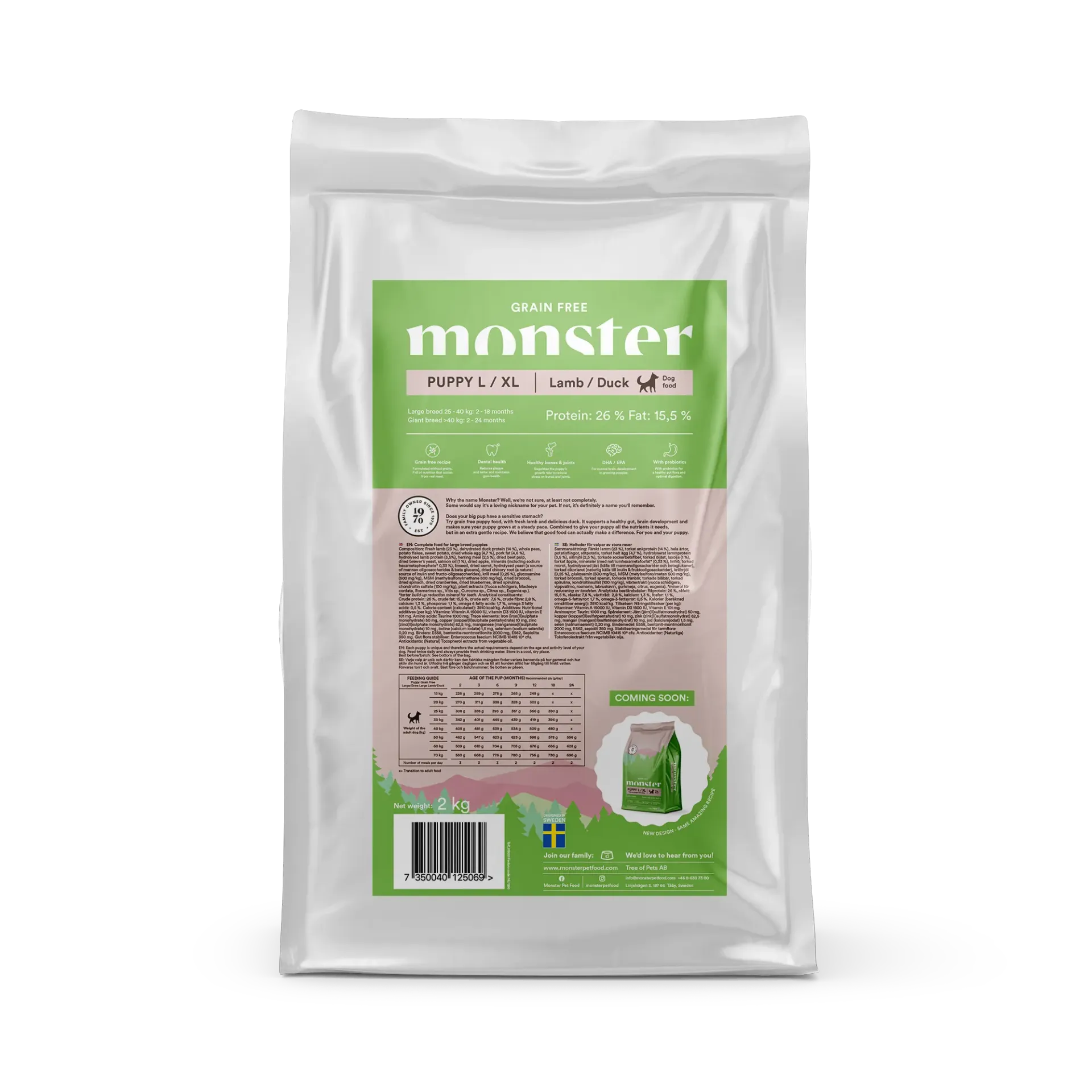 Monster Grain Free Puppy Large Lamb/Duck