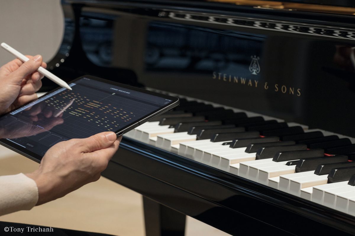 Aufnahmefunktion eines Steinway Spirio-Flügels mittels iPad