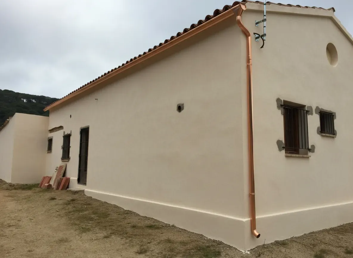 Canalon de Cobre Natural sin juntas