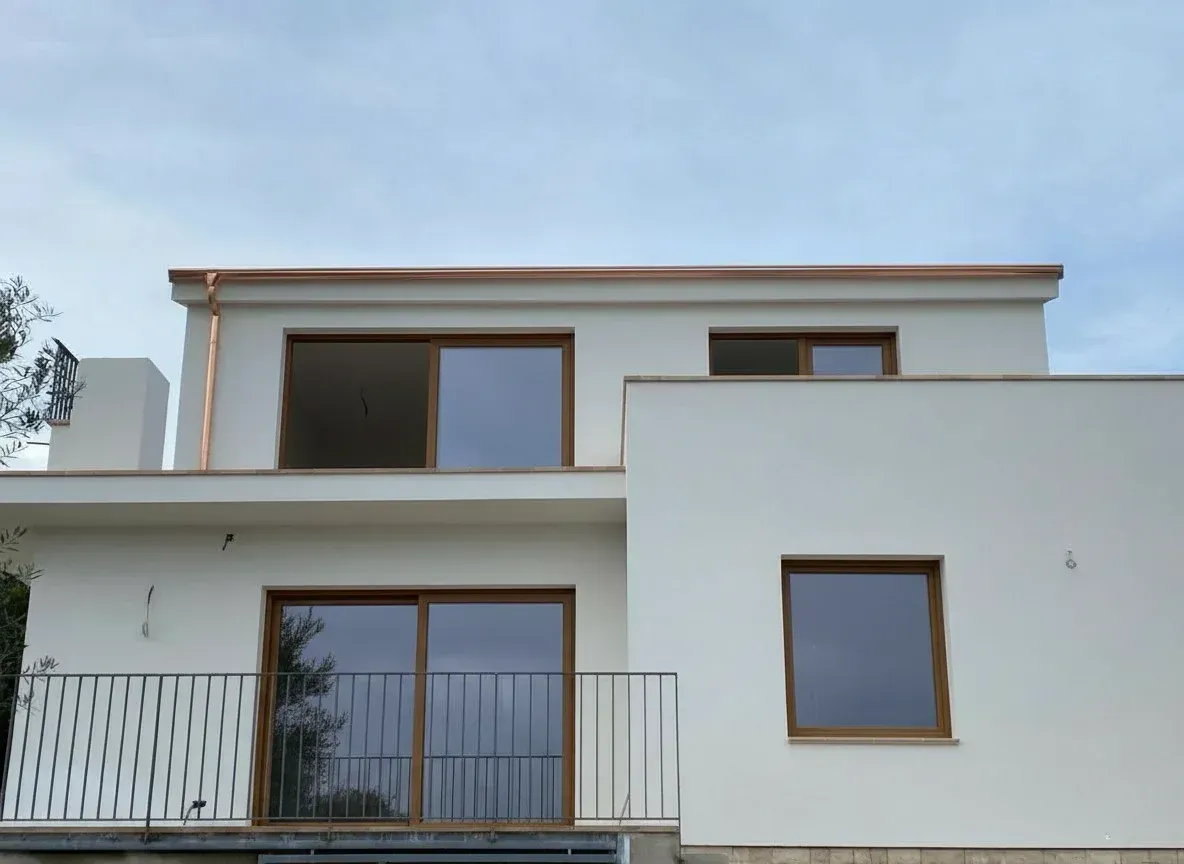 Canalon de Cobre Natural sin juntas