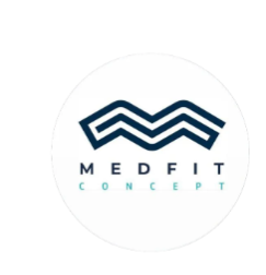 Logotipo de Medfit Concept: forma de 