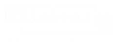 Logotipo blanco de "AluSecuring" con un icono de una casa estilizada y multicapa a la izquierda, sobre un fondo oscuro.