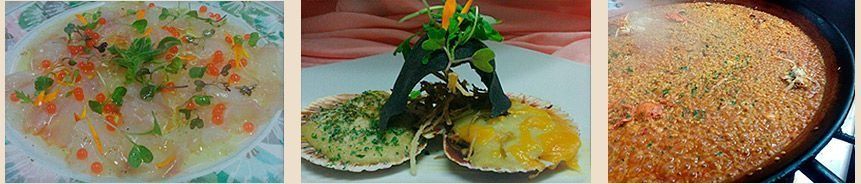 Un collage de tres imágenes de diferentes tipos de comida.