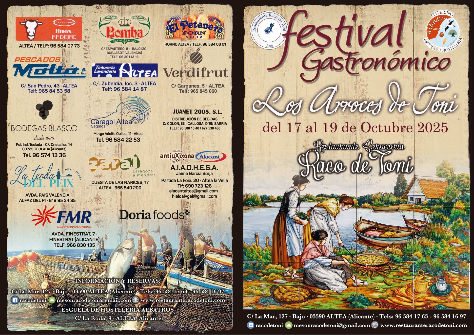 Un cartel para un festival llamado festival gastronómico.