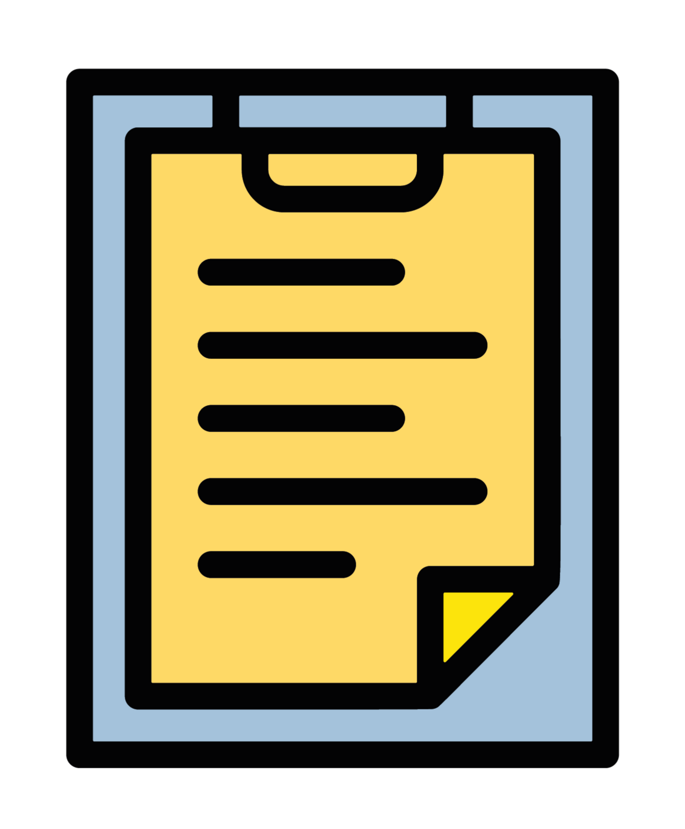 Feuille jeune sur un calpin