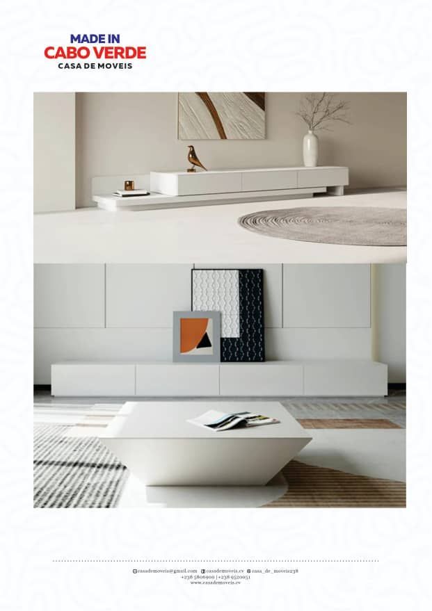 Dois conjuntos de sala de estar modernos e minimalistas